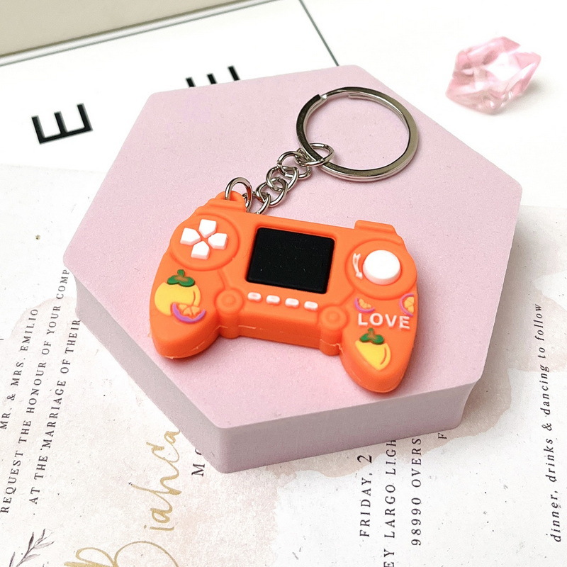 5099# Soft Rubber Gamepad Keychain Simulation Gamepad Car Students' School Bag Pendant Ornament Gifts