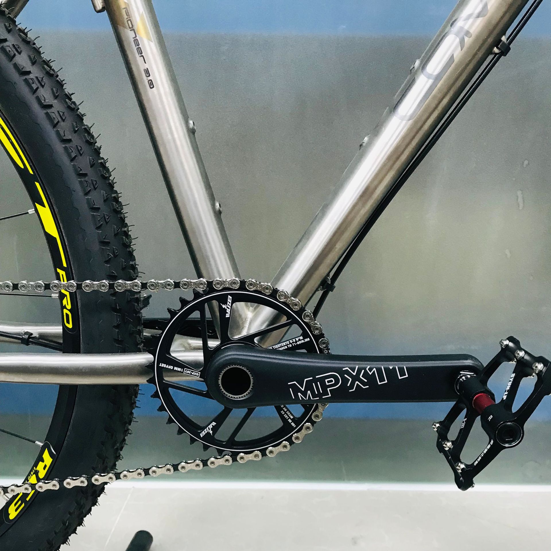 prowheel浩盟mpx11山地车中空一体牙盘左右曲柄gxp自行车直装牙盘