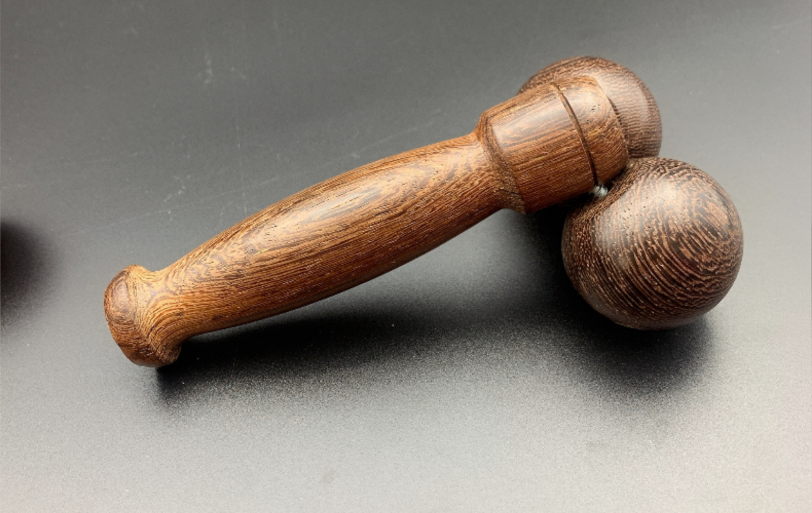 鸡翅木滚轮全方位按摩器 面部瘦脸两轮按摩球 木质工艺品批发