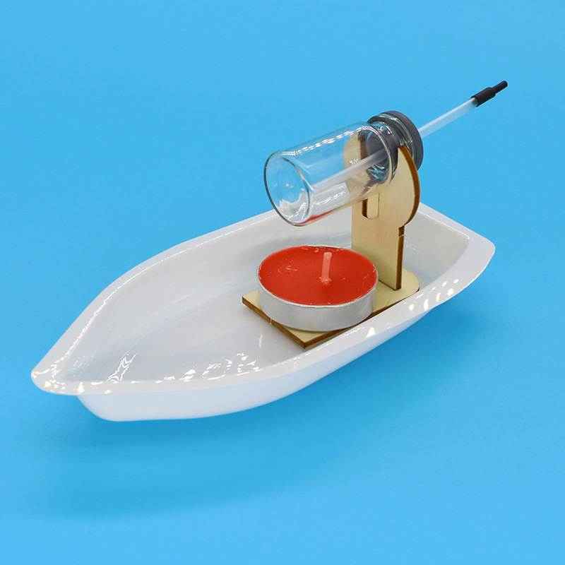 diy蒸汽船科学实验玩具蒸汽小船科教手工小制作儿童拼插玩具船