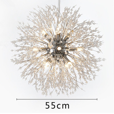 Nordic Modern Dandelion Chandelier Dining Room Lighting Cozy and Romantic Living Room Master Bedroom Crystal Lighting