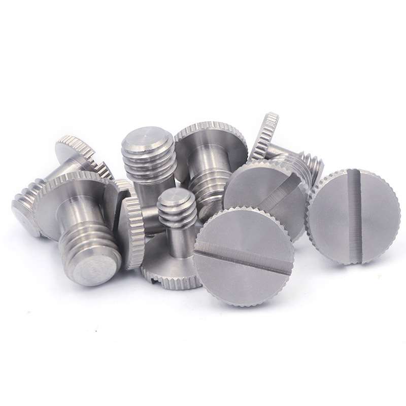 1/4相机螺丝 不锈钢一字槽手拧快拆螺丝 3/8云台底座锁紧螺钉