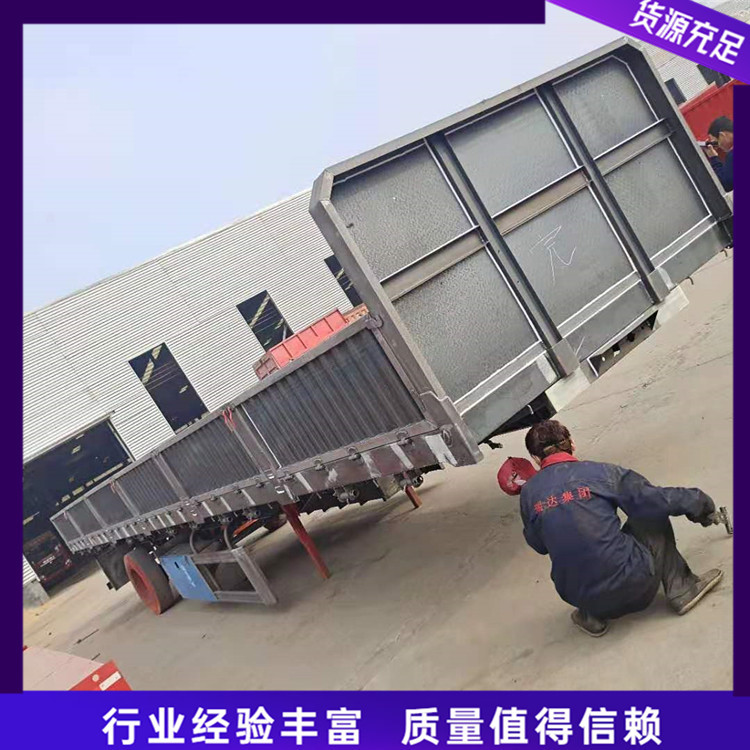 11米标车侧翻运输车 标箱偏翻自卸运输车 铝合金钢圈标车半挂车