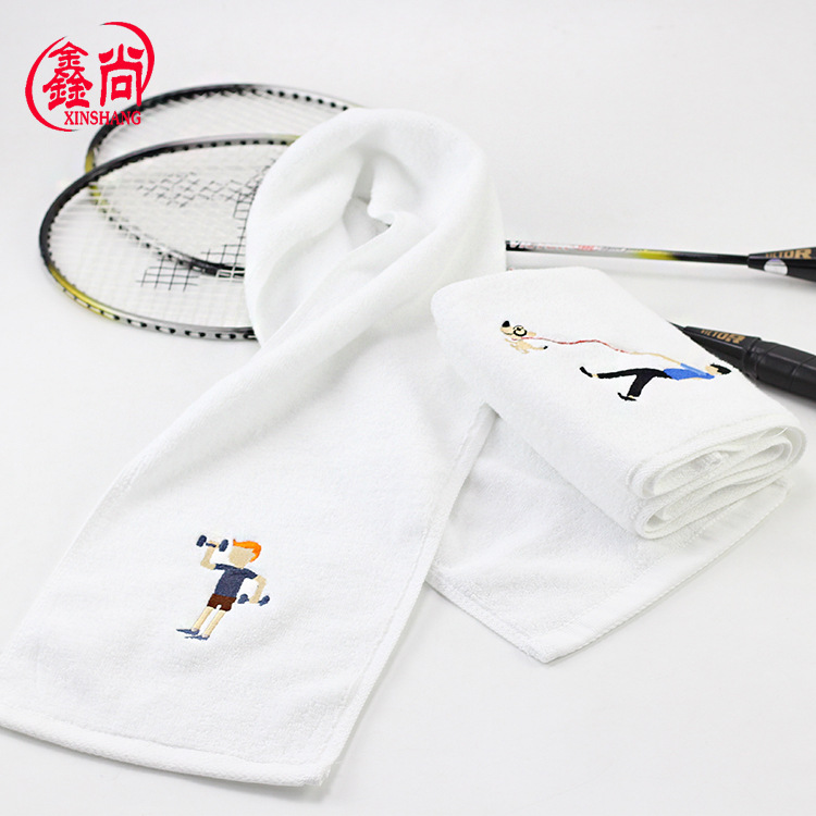 100% Cotton Sports Towel Wholesale 20*110 Fitness Wipes Marathon Running Support Towel Custom Logo