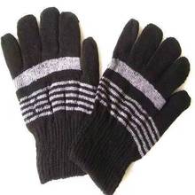 冬季男女士棉手套双层加绒加厚黑色手套礼仪学生手套骑行工作手套