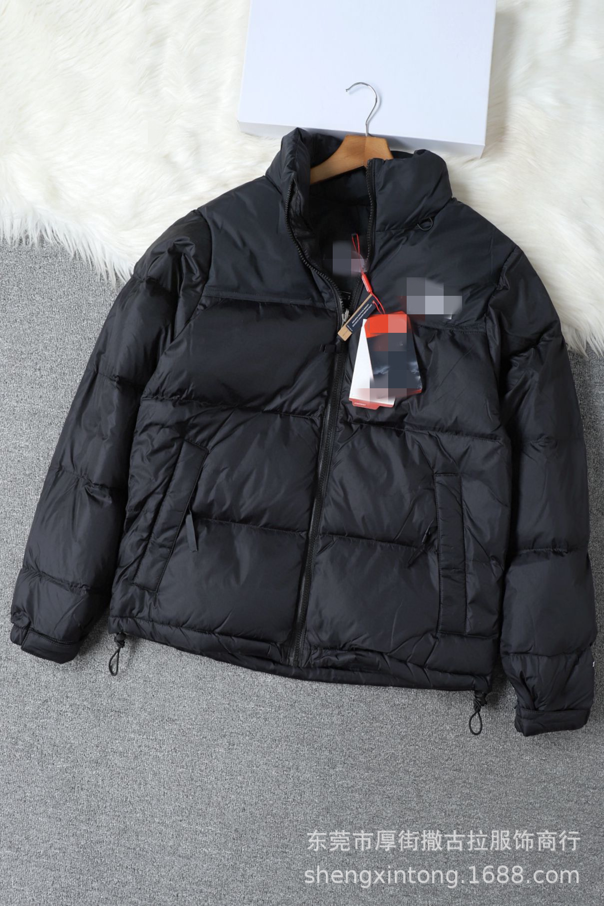 秋冬女士短款防风刺绣羽绒服连帽外套韩版长袖修身女大牌外贸原单