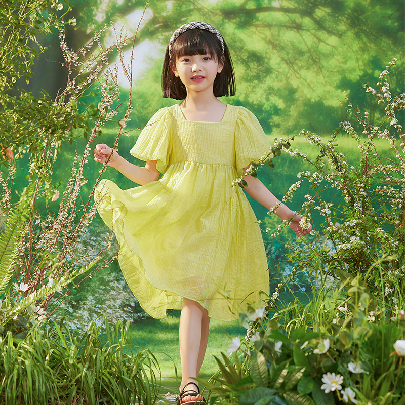 女童连衣裙夏装甜美儿童装2024新款女宝宝公主裙网红女孩夏季裙子