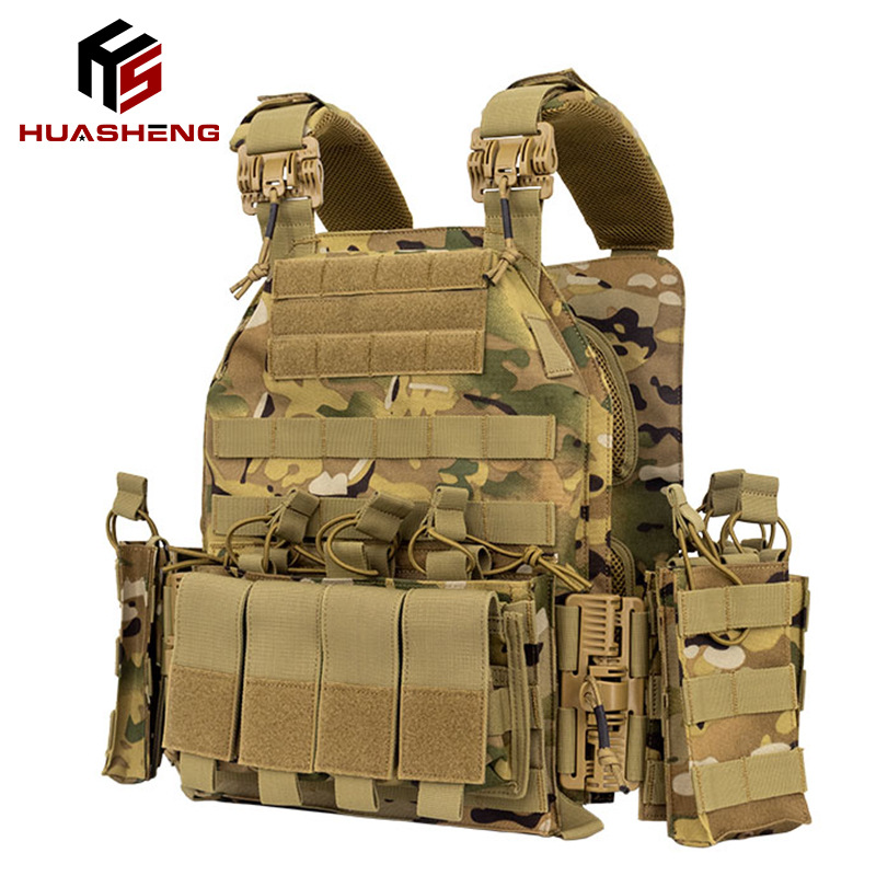 战术背心防弹衣防护马甲男多功能重装训练服背心户外cs野战装备