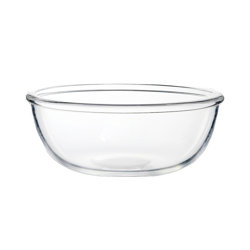 Glass Bowl Transparent Thickened Large Bowl Large Household Soup Bowl High Temperature Resistant Microwave Oven Salad Egg Kneading Dough Dough Basin