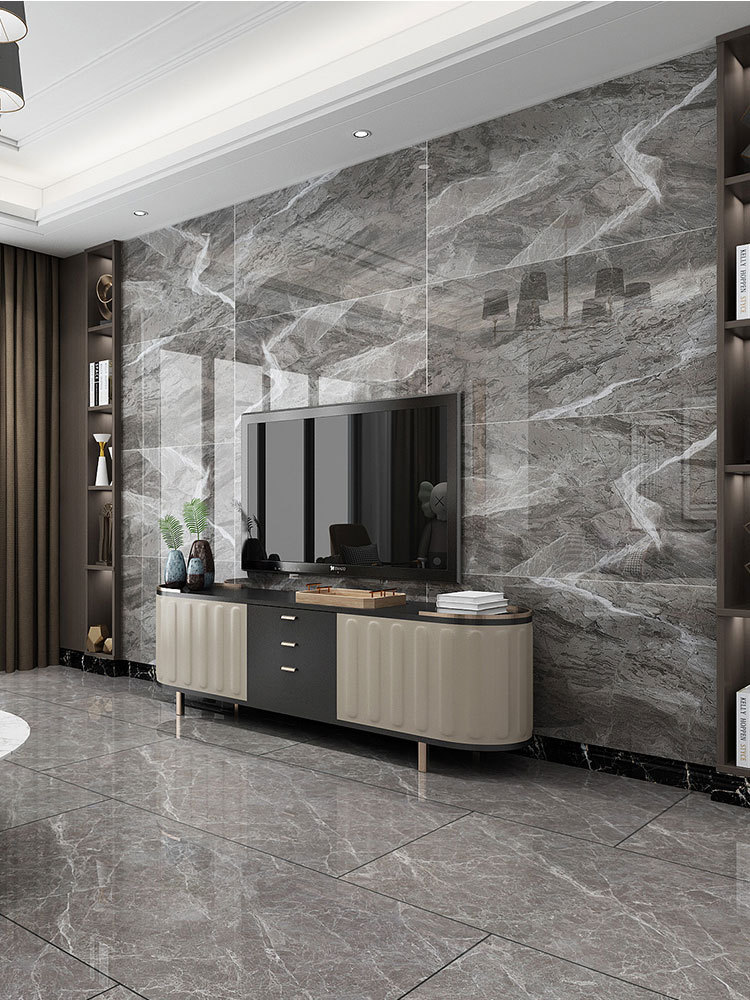 大理石地砖600x1200上墙 客厅地板砖新款电视墙背景墙瓷砖800x800