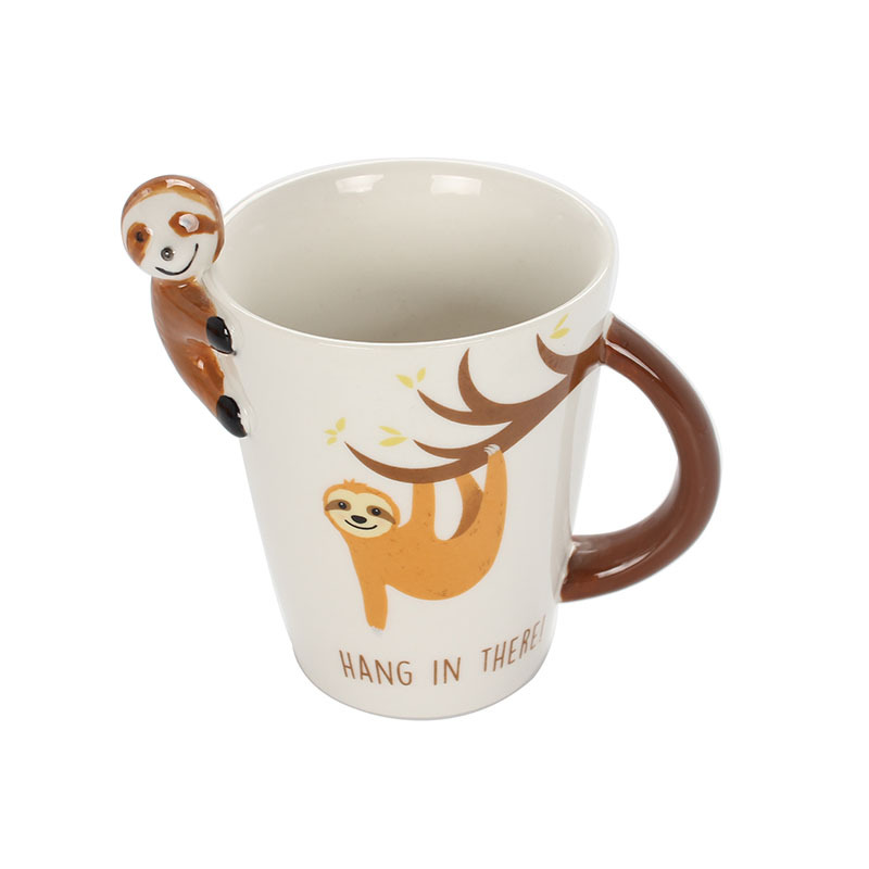 Creative Gift Advertising Special-Shaped Animal Cup Modeling Sloth Ceramic Cup Decals Painted Cup 3D Ceramic Mug