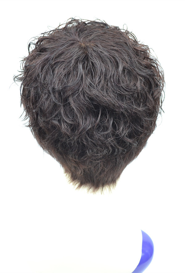 悠奕真发女士短卷发中老年短发妈妈满头卷大卷蓬松自然逼真批发价