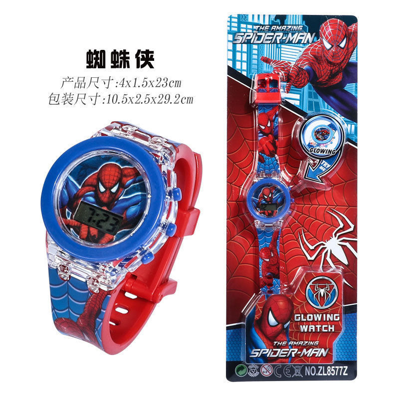 Korean-Style Cartoon Light-Emitting Toy Watch Children's Electronic Waist Watch Cartoon Boys and Girls Birthday