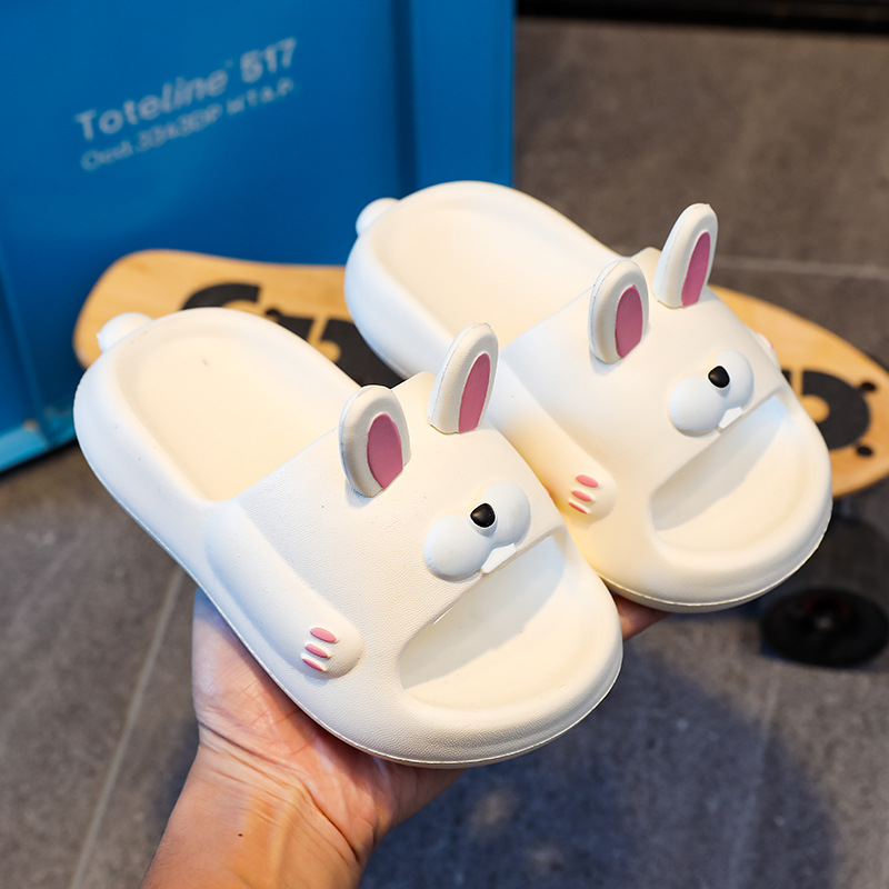 Summer New Children's Slippers Girls' Cute Bunny Indoor Bathroom Non-Slip Eva Outer Wear Parent-Child Sandals
