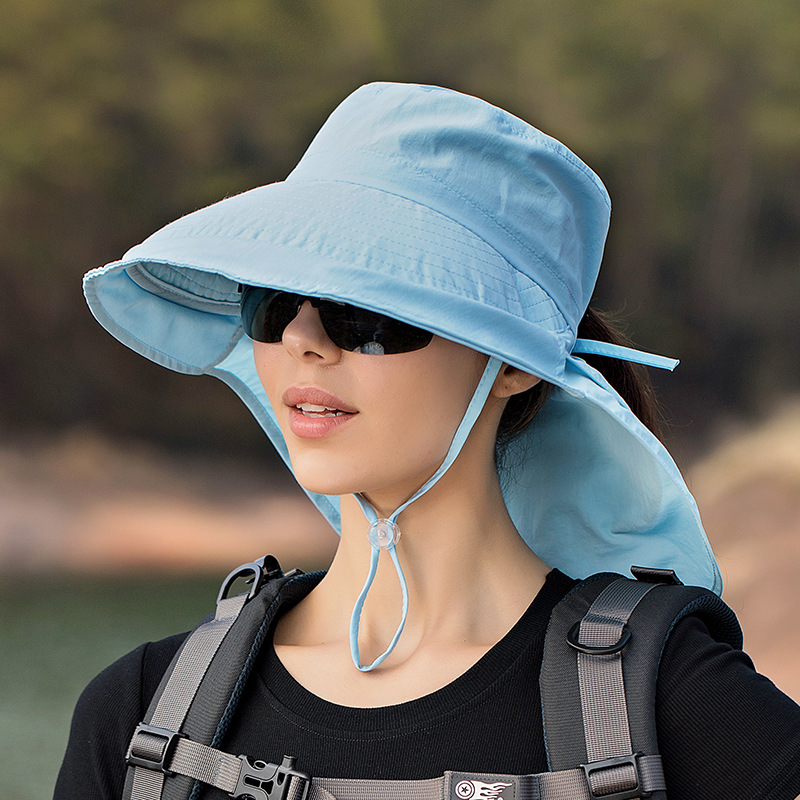 8062 European and American Summer Hat Female Mountaineering Big Brim Fisherman Hat Summer Travel Sun Protection Sun Hat Outdoor Sun Hat