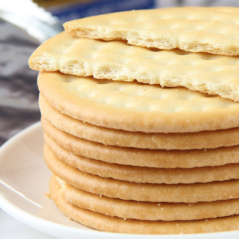 aji牛奶味大饼干175g海苔羊奶味大圆饼休闲食品苏打饼牛乳大饼干