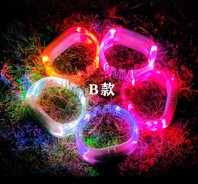 LED Luminous Seven-Function Bracelet Night Running Bracelet Hotel Concert Evening Party Camping Glowing Props Toys