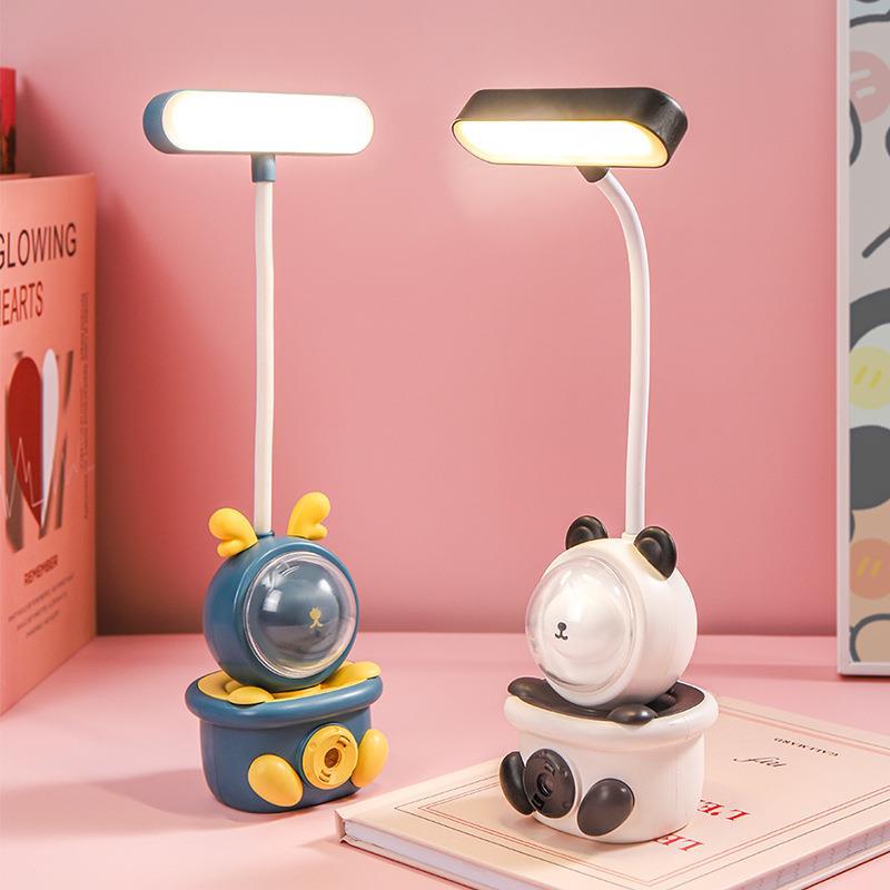 Cartoon Cute Pet Projection Small Night Lamp Led Rechargeable Desk Lamp Student Desk Study Lamp USB Mini Projection Ambience Light