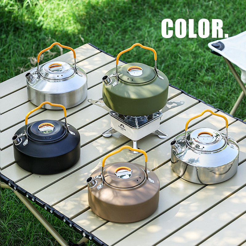 Cross-Border Amazon Outdoor Kettle Camping Camping Travel Outdoor Kettle Portable Tea Brewing Stainless Steel Outdoor Bottle