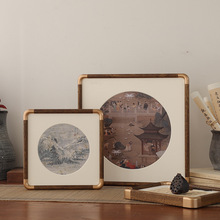 铜角实木相框高级感6寸桌面摆件洗照片做成相册挂墙国画相框摆台