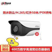 大华(dahua)400万星光级摄像机POE供电H.265编码 IPC-HFW2433M-I1