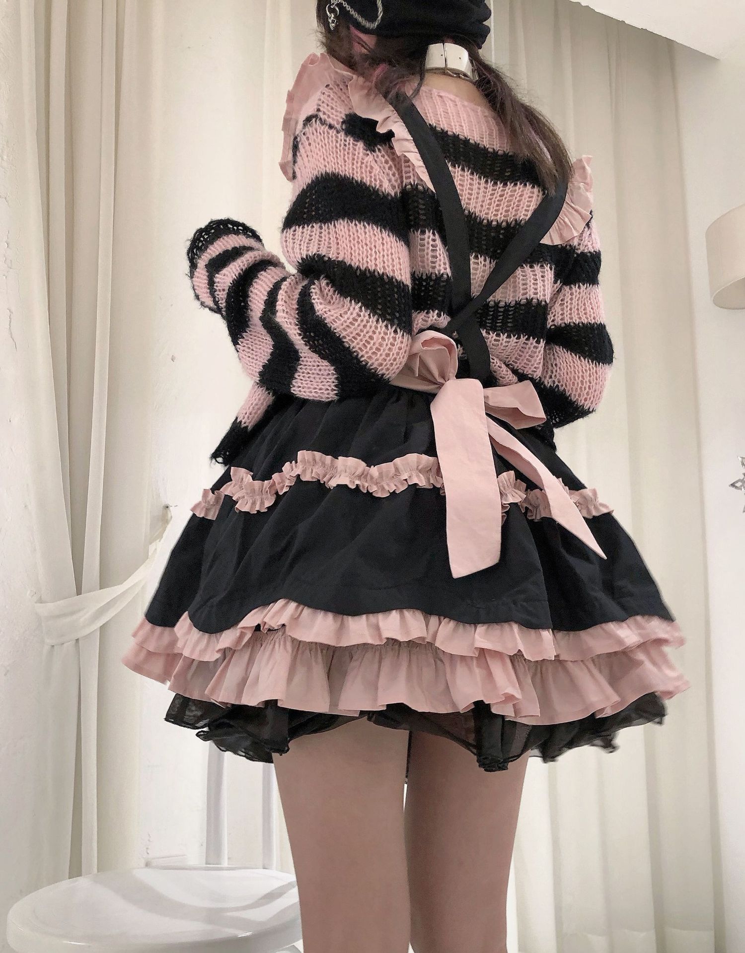 工厂定制lolita原创可爱jk蛋糕裙蝴蝶结蓬蓬纱裙软妹萝莉超仙女装