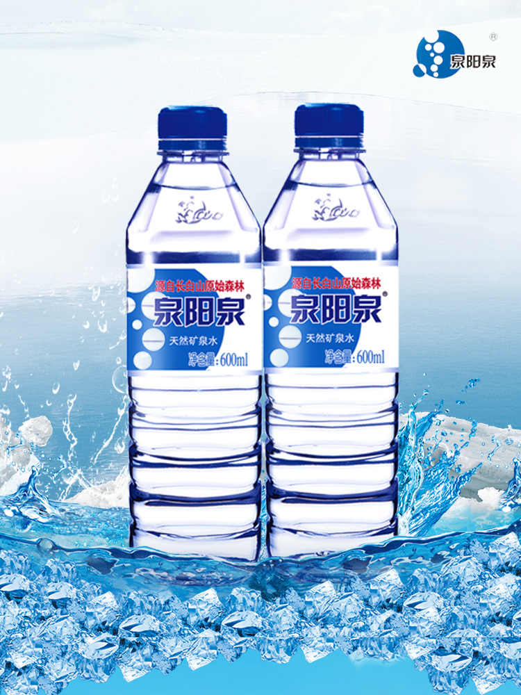 泉阳泉长白山天然矿泉水小瓶装弱碱性饮用水600ml*15瓶整箱