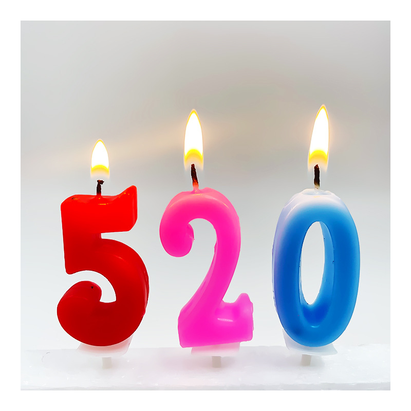 糖果款生日蜡烛数字创意工艺派对儿童蛋糕数字卡通腊烛