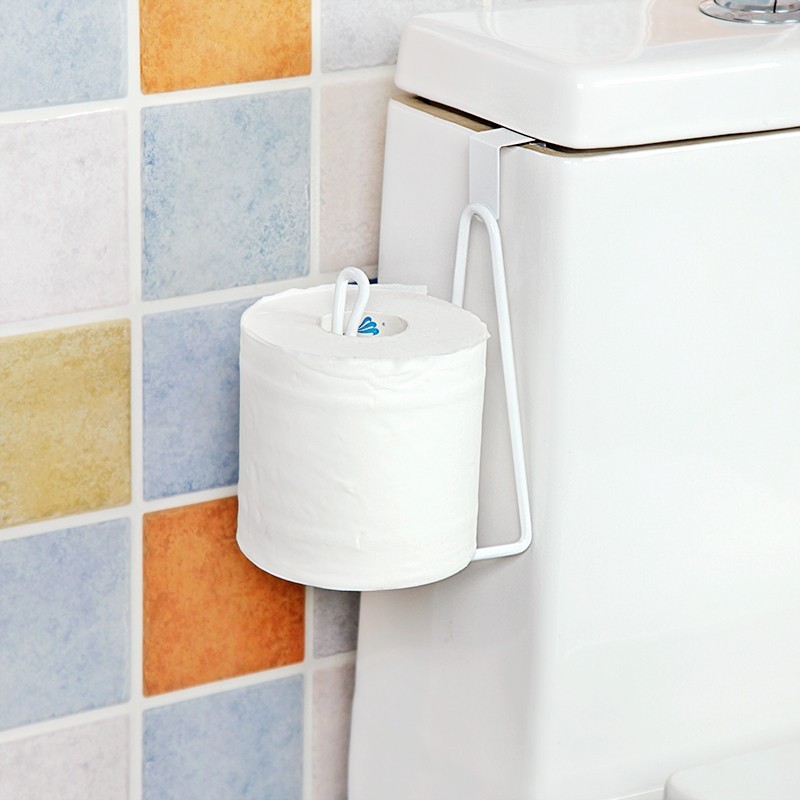 Wholesale Bathroom Roll Stand Toilet Toilet Toilet Paper Holder Iron Tissue Rack Hanging Rack Door Back Hanging Tissue