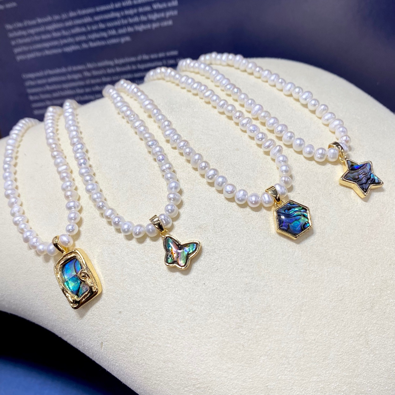 轻奢钟楚曦同款小珍珠项链鲍鱼母贝 baby迷你淡水天然珍珠颈链女