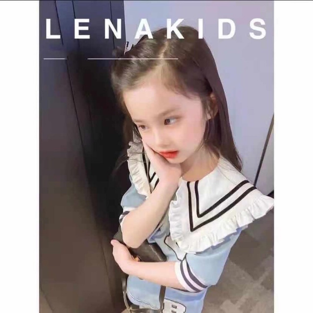 抖音丽娜同款女童套装韩版洋气儿童两件套潮款一件代发童装