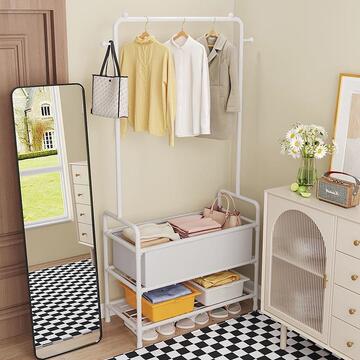 衣帽架内晾衣架简易收纳架杆置物隔夜挂家用衣服宿舍房间落地卧室