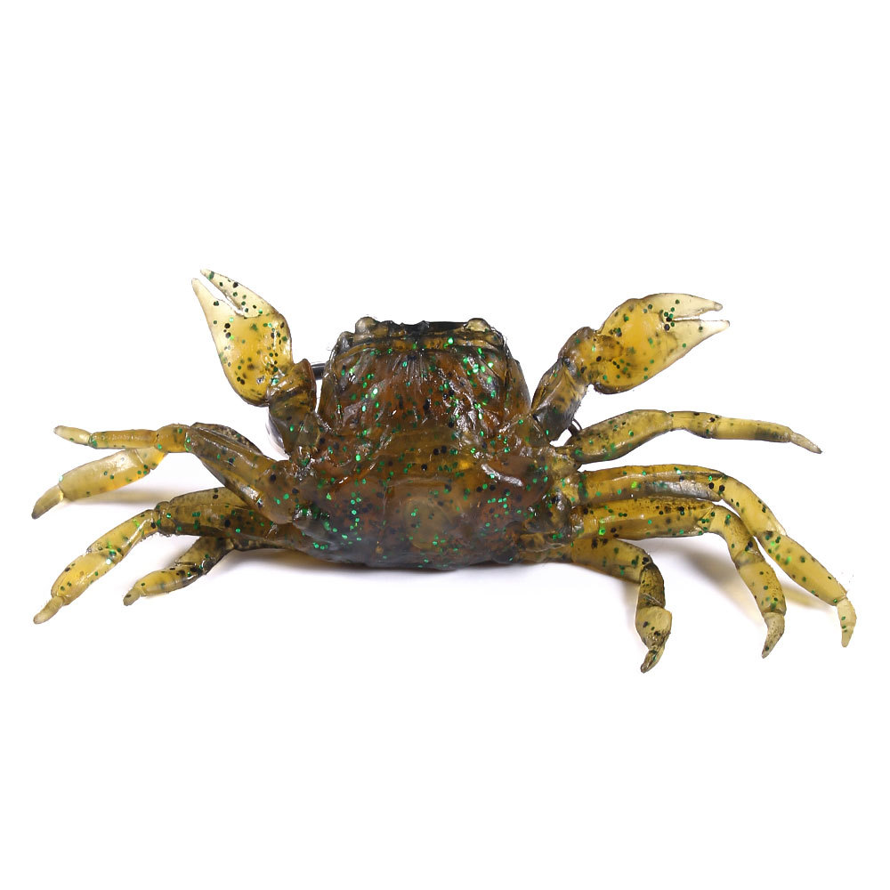 路亚软饵螃蟹19g30g沉水仿生假饵仿真带钩软螃蟹防挂底鱼饵批发