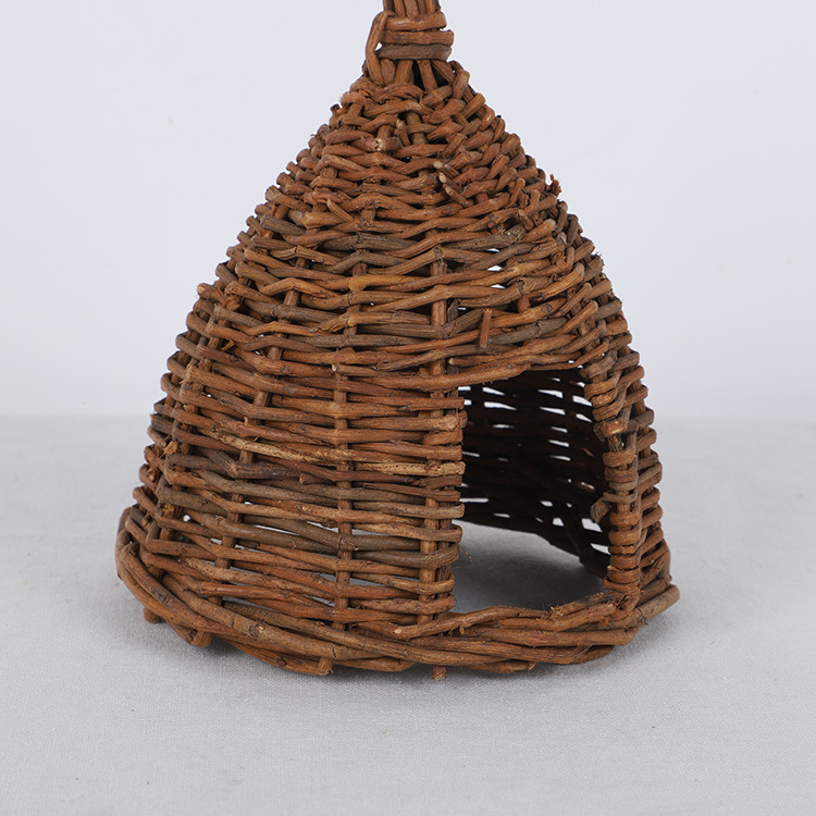 新款柳编葫芦摆件 藤编创意编织家居工艺品 草柳子母葫芦装饰挂件