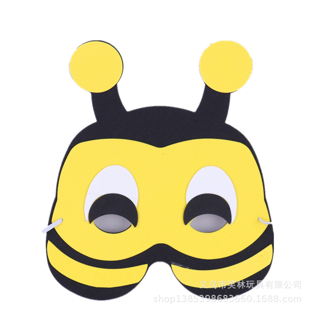 1eva卡通面具动物头饰亲子活动道具动物面具幼教游戏玩具教具道具