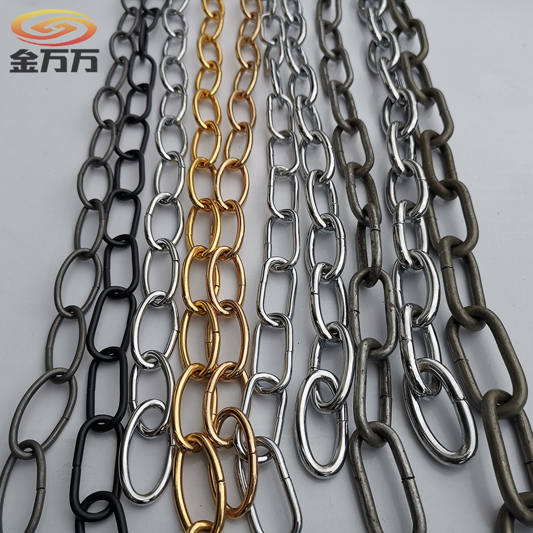 出口灯饰吊链吊灯用链条装饰索链跑道形椭圆形美规内销灯具配件