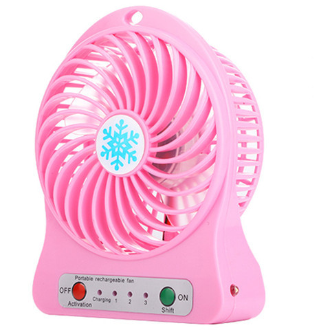 Usb Desktop Fan Student Charging Portable Mini Fan Snowflake Fan Night Light Fan Handheld Outdoor