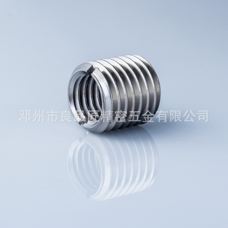 304 Stainless Steel Nut with Internal and External Tooth Slotted Wire Thread Insert Thread Conversion Sleeve Reducing Screw Set 303 Thread Insert