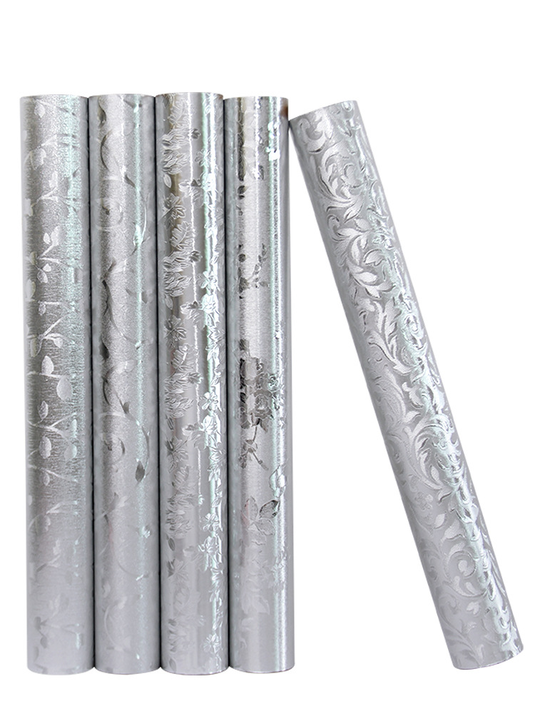 新款3D立体花纹铝箔锡纸厨房防油贴膜防水防污防油烟抽屉垫防潮贴