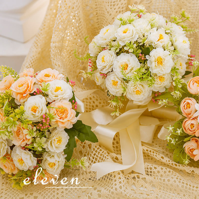 结婚手捧花仿真新娘新款领证拍摄韩式婚纱照道具婚礼花束厂家批发
