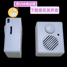 现货方形USB下载发声盒自定义语音盒玩具挤压发声器360秒录音盒