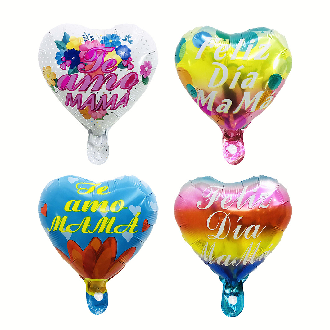 New 10-Inch Western Valentine's Day Mother's Day Aluminum Balloon Birthday Full Moon Party Decoration Peach Heart round Balloon