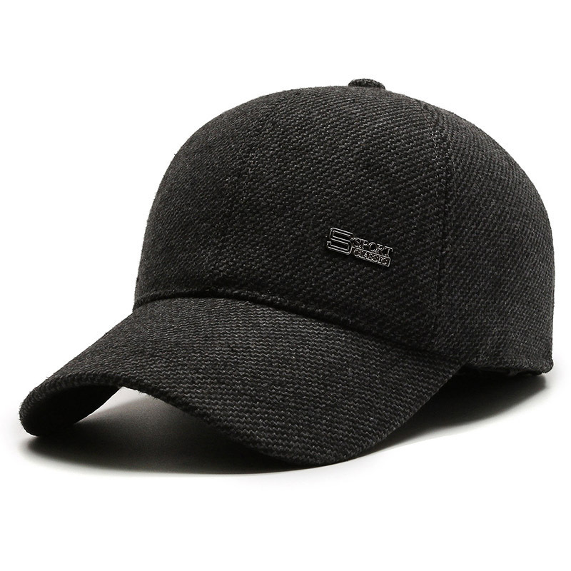 New Hat Men's Autumn and Winter Simple Fashionable Warm Peaked Cap Middle-Aged and Elderly Sun Hat Outdoor Baseball Cap Men