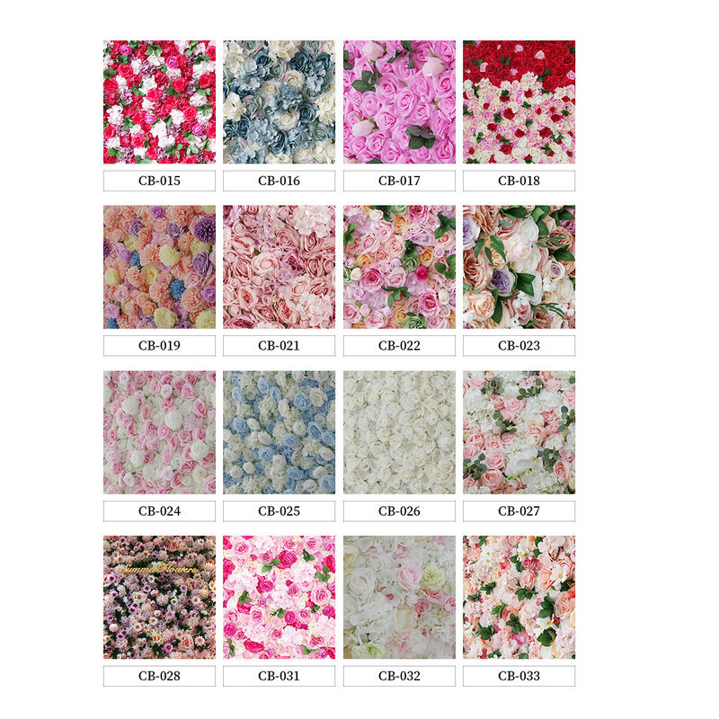 Artificial Flower Wholesale Artificial Rose Cloth Bottom Flower Wall Wedding Layout Studio Artificial Flower Background Wall Fake Flower Decoration