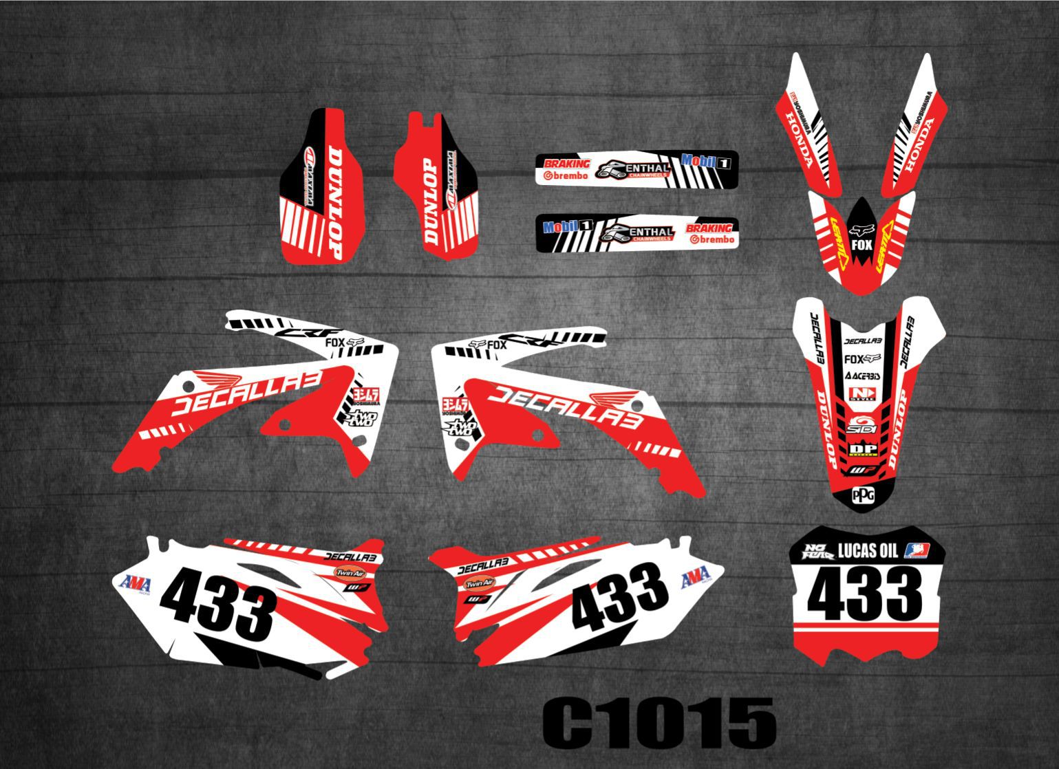 越野摩托车贴花适用于10-13crf250 09-12crf450本田贴画 装饰贴