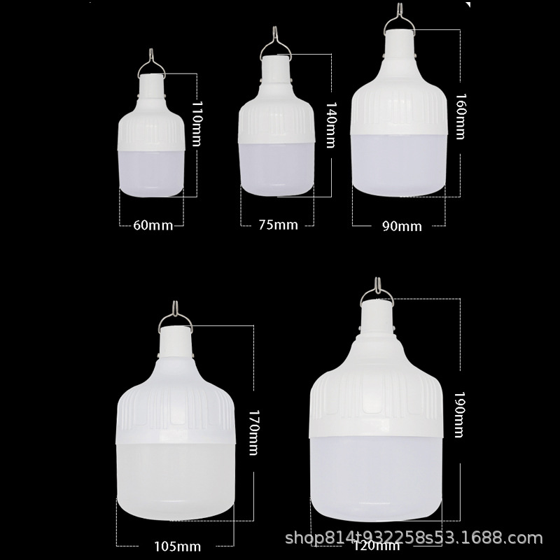 Hanging LED Lamp for Booth Charging Hanging Lamp Multi-Function Lamp Charging Energy Saving Lamp Rechargeable Emergency Light Energy Saving LED Bulb