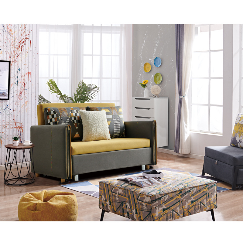 沙发床自由空间两用多功能沙发小户型布艺折叠沙发懒人沙发三抽拉