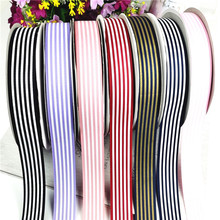 2.5厘米三顶条纹印刷织带丝带彩带 缎带罗纹带手工制作缎带批发