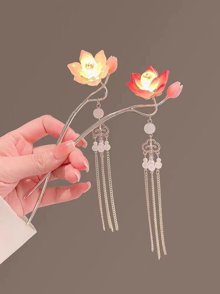 Fairy and Beautiful Gradient Butterfly Tassel Hairpin Modern Simple Chopsticks Ancient Style Step Hairpin Hanfu Cheongsam Headdress