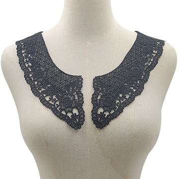 水溶蕾丝假领子 全棉刺绣肩领 立体镂空绣花胸花 棉线领花对花